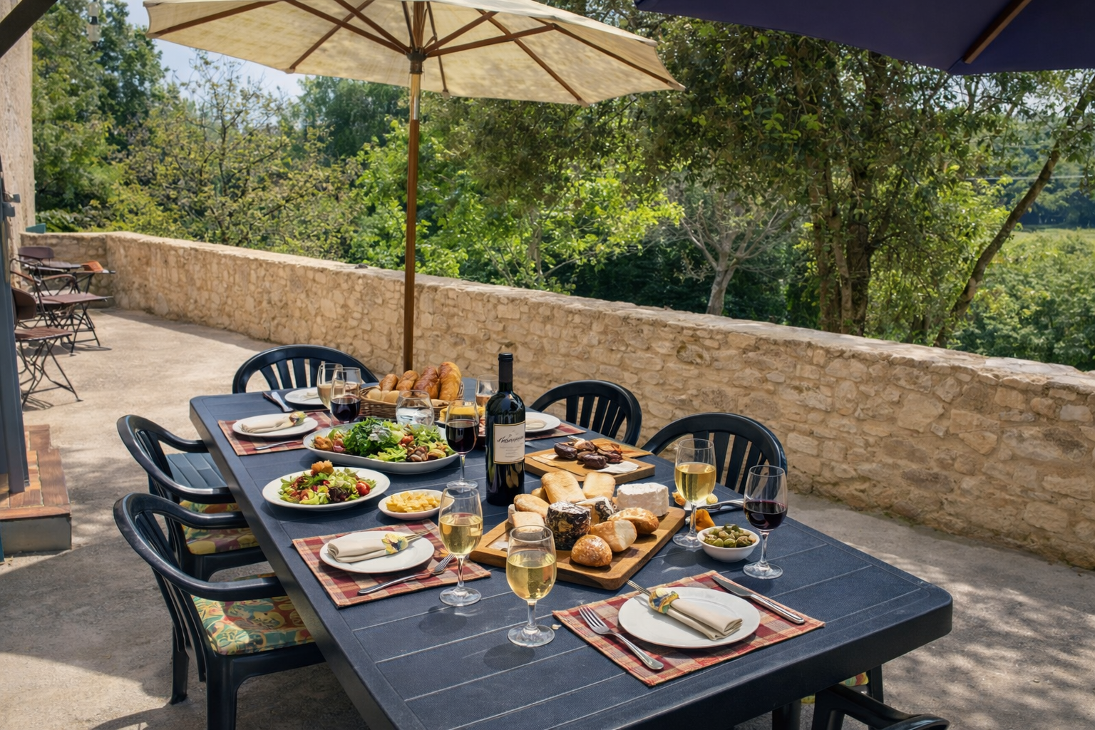 The terrace at Coustalou